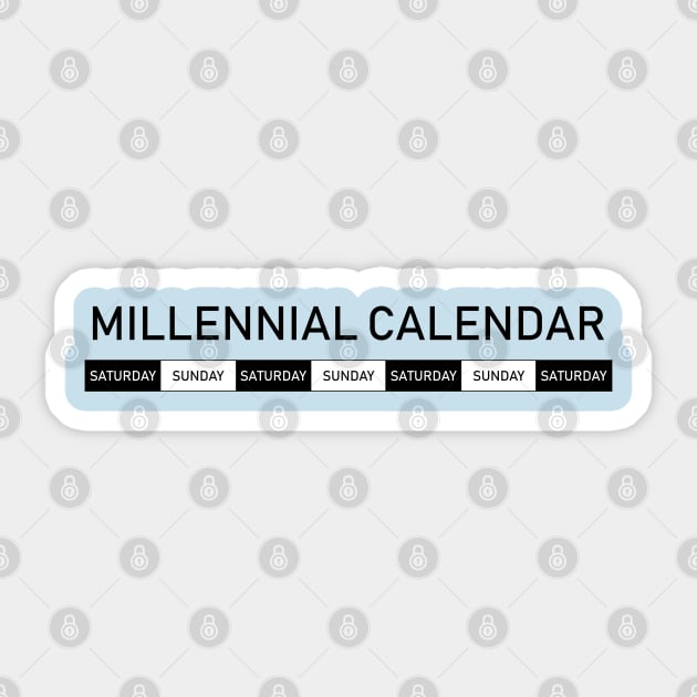 Millennial Calendar Sticker by StckrMe